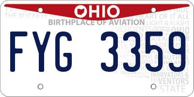 OH license plate FYG3359