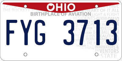 OH license plate FYG3713