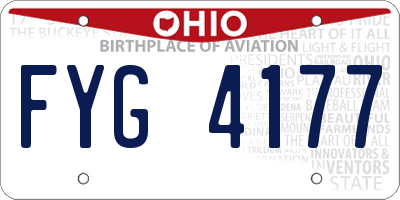 OH license plate FYG4177