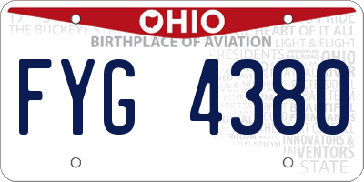 OH license plate FYG4380