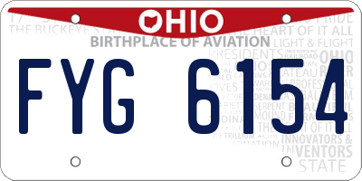 OH license plate FYG6154
