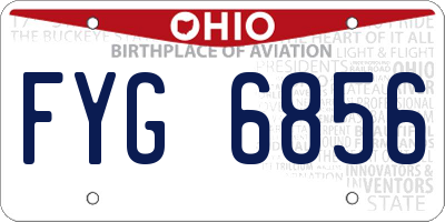 OH license plate FYG6856