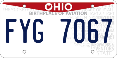 OH license plate FYG7067