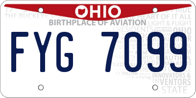 OH license plate FYG7099