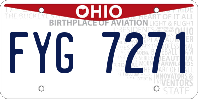OH license plate FYG7271