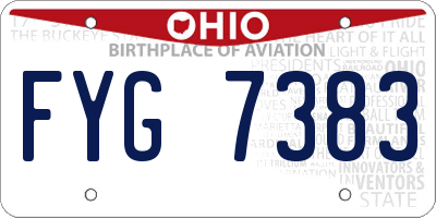 OH license plate FYG7383