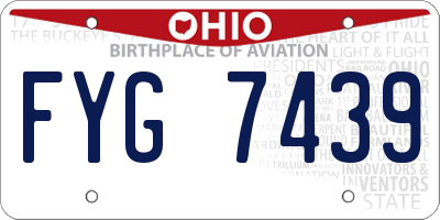 OH license plate FYG7439