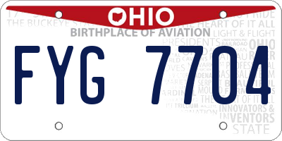 OH license plate FYG7704