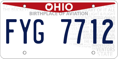 OH license plate FYG7712