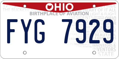 OH license plate FYG7929