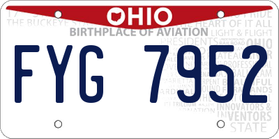 OH license plate FYG7952
