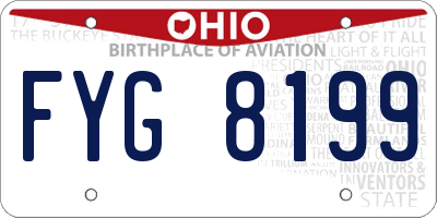 OH license plate FYG8199