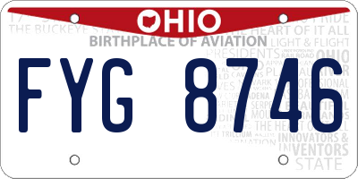 OH license plate FYG8746