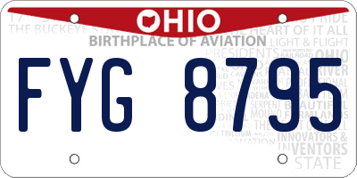 OH license plate FYG8795