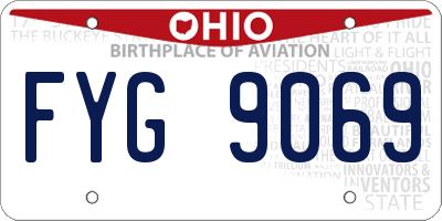 OH license plate FYG9069