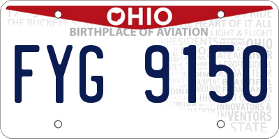 OH license plate FYG9150