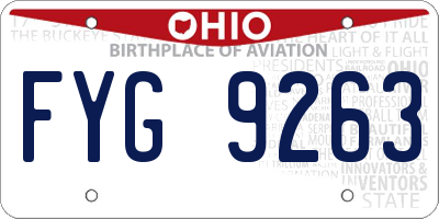 OH license plate FYG9263
