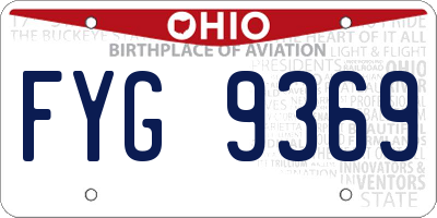 OH license plate FYG9369