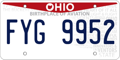 OH license plate FYG9952