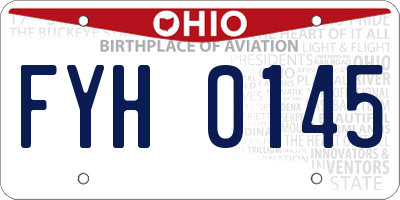 OH license plate FYH0145
