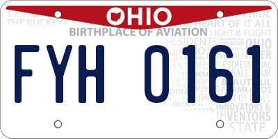 OH license plate FYH0161