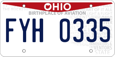 OH license plate FYH0335