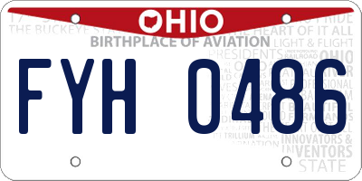 OH license plate FYH0486