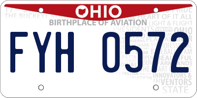 OH license plate FYH0572