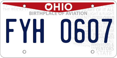 OH license plate FYH0607