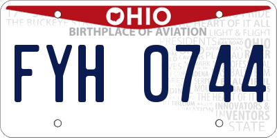 OH license plate FYH0744