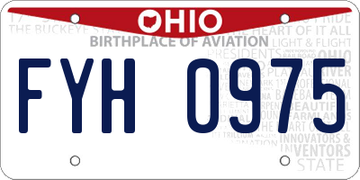 OH license plate FYH0975