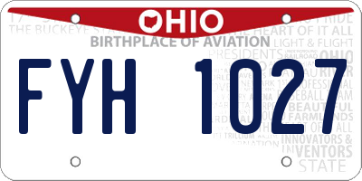 OH license plate FYH1027