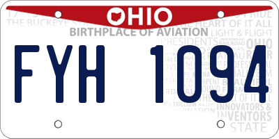 OH license plate FYH1094