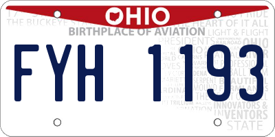 OH license plate FYH1193