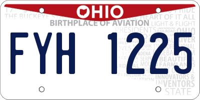 OH license plate FYH1225