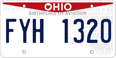 OH license plate FYH1320