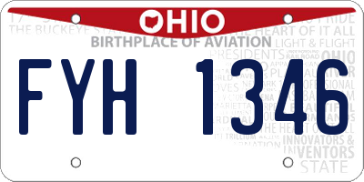 OH license plate FYH1346