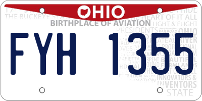 OH license plate FYH1355
