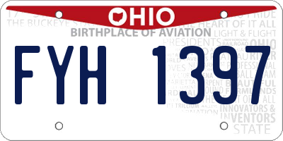 OH license plate FYH1397