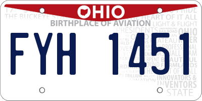 OH license plate FYH1451