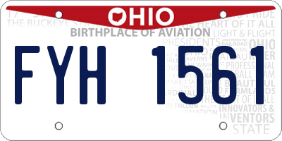 OH license plate FYH1561