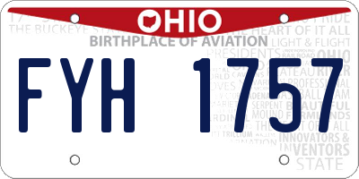OH license plate FYH1757