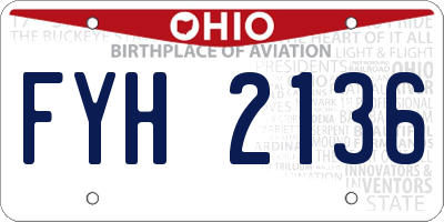 OH license plate FYH2136