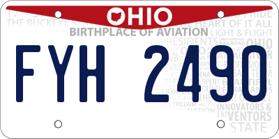 OH license plate FYH2490