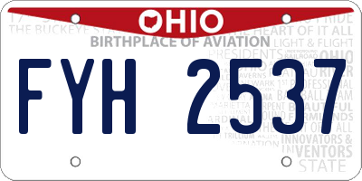 OH license plate FYH2537