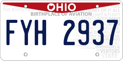 OH license plate FYH2937