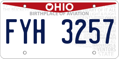 OH license plate FYH3257
