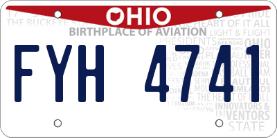 OH license plate FYH4741