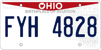 OH license plate FYH4828