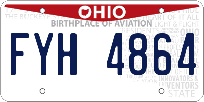 OH license plate FYH4864